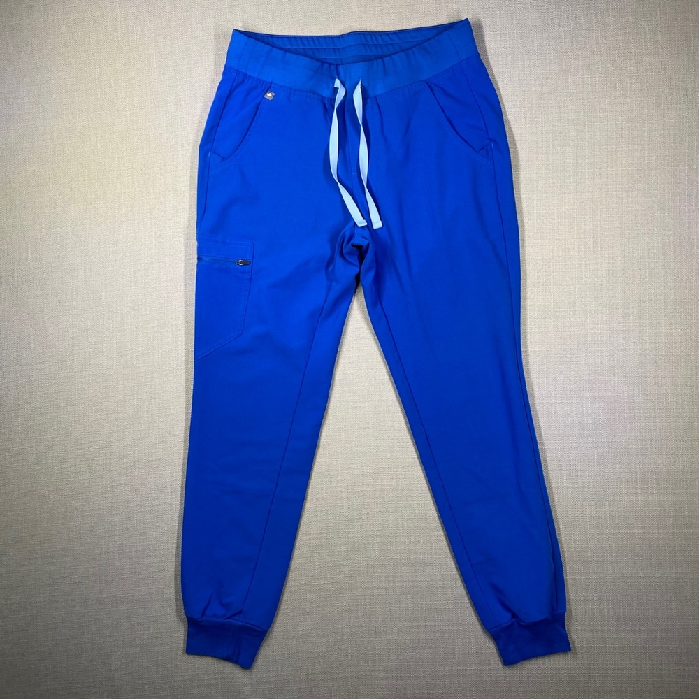 FIGS Technical Collection Jogger Scrub Pants Womens Small Royal Blue